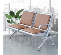 Panca per sala d'attesa per ufficio, sedie da reception con braccioli, comoda seduta per ospiti per affari o hall dell'ospedale, design metallico durevole