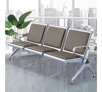 Panca per Sala D'attesa, Sedie per Reception Resistenti, Sedie per Hall a 3 Posti con Comode Sedute, Mobili per Sala D'attesa per Aeroporti, Aziende, Ospedali, Mercati, Saloni, Barbieri(Gray)