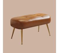 Panca per scarpe con cuscino, elegante panca fasciatoio con gambe dorate, per corridoio, camera da letto o soggiorno