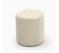 Panca per scarpe in pelle beige, elegante, sgabello per soggiorno, versatile, in pelle artificiale, design compatto, 34,5 x 34,5 x 36 cm