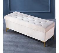 Panca per scarpe, ottomana, con rivestimento in velluto, poggiapiedi trapuntato, per camera da letto o ingresso moderno