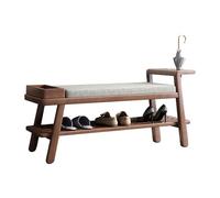 Panca per scarpe Panca portascarpe scarpiera - Scarpiera in legno massello con sedile imbottito e scomparto organizer, panca imbottita for armadio, ingresso, corridoio, camera da letto, 41,3" Ideale p