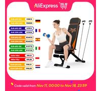 Panca pesi da allenamento regolabile esercizio completo del corpo con fasce di resistenza sollevamento pesi Sit-up Home Gym allenamenti panca pesi