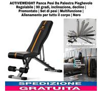 Panca Pesi Da Palestra Pieghevole Regolabile | 90 Gradi, Inclinazione, Declino |