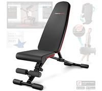 Panca pesi Sportstech, pieghevole, di alta qualità, inclinata e piatta, con portata massima di 180 kg, per allenamento addominali e fitness + oltre 40 combinazioni per uso domestico | BRT400