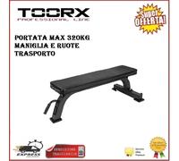 Panca Piana Toorx WBX-100 Esercizi Allenamento Pesi Addominali Trasportabile