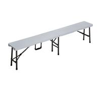 Panca Pieghevole catering picnic da giardino buffet mensa Bianca in acciaio