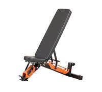 Panca pieghevole con manubri, sedia da fitness a doppio uso inclinabile/declinata for la casa, struttura in acciaio resistente, adatta for l'allenamento della forza(Orange)