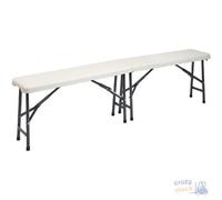 PANCA PIEGHEVOLE IN HDPE HAPPY HOUR COLORE BIANCO cm 183x28xH 45