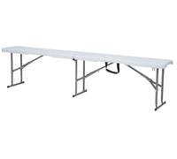 Panca Pieghevole per Catering 183x28x43 cm in Polietilene Bianca