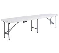 Panca Pieghevole per Catering in Acciaio e Plastica Becker Bianca