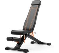 Panca Pieghevole Regolabile 400kg, Panca Piana per Allenamento Inclinato Declinabile Piano con Schienale Allungato, Attrezzatura per Allenamento di Forza per Palestra Domestica