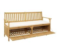 Panca portaoggetti 2 posti 170 x 63 x 84 cm Rettangolare Esterno | Resistente alle intemperie, design ergonomico, spazio di archiviazione integrato, elegante e semplice, bassa manutenzione