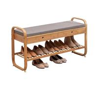 Panca portaoggetti con cassetti, scarpiera in legno per ingresso, corridoio, camera da letto, sala da pranzo, soggiorno, soluzione multifunzionale per mobili