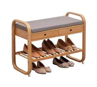 Panca portaoggetti con cassetti, scarpiera in legno per ingresso, corridoio, camera da letto, sala da pranzo, soggiorno, soluzione multifunzionale per mobili