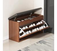 Panca portaoggetti con cassetto ribaltabile e sollevatore, sedile imbottito per scarpe, organizer per ingresso, mobili sottili per soggiorno e camera da letto