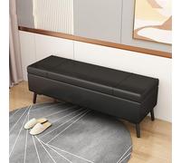 Panca portaoggetti con coperchio per camera da letto, poggiapiedi imbottito per comodino, seduta portaoggetti in ecopelle, elegante ingresso con cuscino, arredamento moderno per la casa