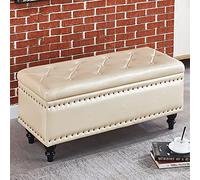 Panca portaoggetti con mobiletto sollevabile trapuntato, poggiapiedi rettangolare, elegante scarpiera per ingressi, dimensioni 100x40x45 cm