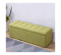 Panca portaoggetti con seduta imbottita, scarpiera per soggiorno, corridoio, camera da letto, panca da letto, verde, 60 x 40 x 40 cm, soluzione elegante e funzionale per riporre oggetti