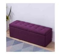 Panca portaoggetti con seduta imbottita, sgabello, scarpiera, per soggiorno, camera da letto, ingresso, viola, 60 x 40 x 40 cm, soluzione versatile ed elegante per riporre oggetti
