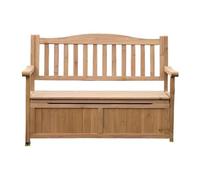 Panca portaoggetti da esterno con pilastro ispessito, coprigambe e asta di supporto, comodi braccioli e schienale per portico, prato, giardino e cortile