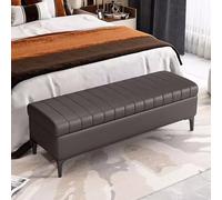 Panca portaoggetti di lusso, camera da letto imbottita, nessun montaggio richiesto, posti a sedere all'ingresso, grigio scuro, 140 cm, elegante e funzionale arredamento per la casa