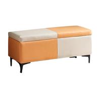 Panca portaoggetti imbottita con gambe in acciaio, sgabello per scarpe da ingresso, pouf imbottito per ufficio e studio, elegante salvaspazio, mobili multifunzionali