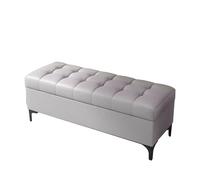 Panca portaoggetti imbottita grigia con cuscino scarpiera da ingresso per camera da letto e soggiorno, 100 cm, elegante seduta multifunzionale per la casa