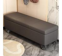 Panca portaoggetti in pelle con ruote, sgabello imbottito per cambio scarpe e camera da letto, elegante contenitore nascosto per soggiorno e ingresso
