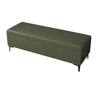 Panca portaoggetti in pelle, elegante poggiapiedi per soggiorno con contenitore nascosto, disponibile in vari colori (verde, 70 cm), perfetta per salotto e camera da letto