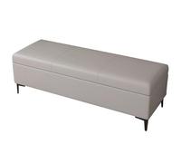 Panca portaoggetti in pelle grigia da 70 cm, con seduta e spazio nascosto, elegante decorazione per la casa per soggiorno e camera da letto, diversi colori disponibili