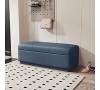 Panca portaoggetti in pelle per comodino, pouf rettangolare imbottito, sedile portaoggetti da ingresso, 70 x 40 x 40 cm, elegante arredamento per la casa, mobili multifunzionali