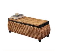 Panca portaoggetti in rattan intrecciata a mano, multifunzionale, decorazione per ingresso e soggiorno, elegante soluzione per riporre oggetti e mobili salvaspazio per la casa