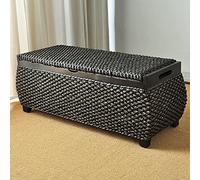 Panca portaoggetti in rattan intrecciato a mano, multifunzionale, per ingresso e soggiorno, arredamento elegante per la casa per riporre e sedere