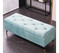 Panca portaoggetti in velluto, lussuosa seduta imbottita con scomparto nascosto, perfetta per la camera da letto o l'organizzazione dell'ingresso