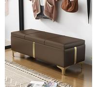 Panca portaoggetti marrone per scarpe, capacità 150 kg, cassettiera nascosta con coperchio, unità per corridoio, elegante e funzionale (40 x 60 cm)