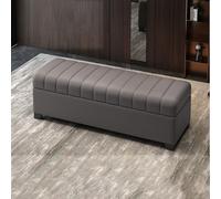 Panca portaoggetti moderna grigio scuro con cuscino, 90 cm, panca da ingresso per soggiorno, camera da letto, atrio, porta d'ingresso, elegante soluzione per sedute
