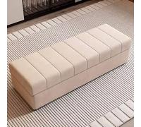 Panca portaoggetti moderna in legno massiccio di alta qualità, elegante panca da ingresso per camera da letto o soggiorno, divano piccolo da 100 cm, per la casa nization (bianco)