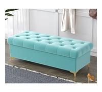 Panca portaoggetti moderna per scarpe, poggiapiedi con vano portaoggetti nascosto, sgabello fasciatoio rettangolare, design per soggiorno e camera da letto, elegante pezzo d'accento