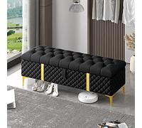 Panca portaoggetti per camera da letto, cassettiera moderna imbottita in pelle beige con contenitore, lussuosa panca per spazi abitativi organizzati