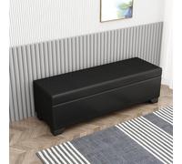 Panca portaoggetti per camera da letto e ingresso, scarpiera imbottita in ecopelle con seduta, elegante panca per corridoio per soggiorno, 180 x 40 x 40 cm