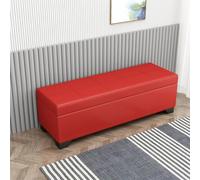 Panca portaoggetti per camera da letto, ingresso scarpiera con seduta imbottita in ecopelle, corridoio per soggiorno, dimensioni 90 x 40 x 40 cm