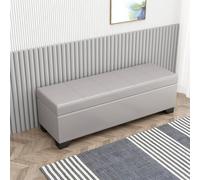 Panca portaoggetti per camera da letto, ingresso, scarpiera con seduta imbottita in ecopelle, mobili per corridoio e soggiorno, 110 x 40 x 40 cm