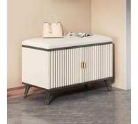 Panca portaoggetti per corridoio con cuscino - Scarpiera e mobiletto nascosto, 2 armadi per camera da letto e soggiorno, elegante mobile portascarpe