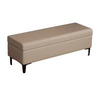 Panca portaoggetti per la casa, in pelle marrone, per camera da letto e soggiorno, 120 x 40 cm, elegante poggiapiedi e sgabello da toeletta, ideale per ingresso o letto