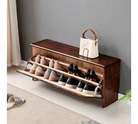 Panca portaoggetti per l'ingresso con 2 cassetti pieghevoli e cuscino imbottito, panca nascosta all'estremità del letto, scarpiera, sgabello per scarpe