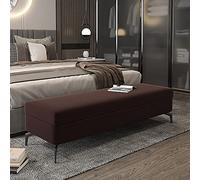 Panca portaoggetti per scarpe, panca ottomana, decorazione per mobili, poggiapiedi, panca multifunzione, panca con contenitore, in finta pelle con sollevamento, panca ottomana