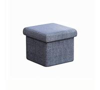 Panca portaoggetti pieghevole, multifunzionale, imbottita, con poggiapiedi in morbida schiuma, per soggiorno, camera da letto, ingresso e corridoio (25 x 25 x 25 cm, blu)