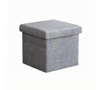 Panca portaoggetti pieghevole multifunzionale imbottita con poggiapiedi in morbida spugna, scarpiera per camera da letto, soggiorno, divano, ingresso e corridoio (38 x 38 x 38 cm, grigio)