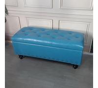 Panca portaoggetti rettangolare, con parte superiore reversibile in finta pelle, per camera da letto, piedi del letto, 60 x 40 x 45 cm, soluzione elegante e funzionale per riporre oggetti